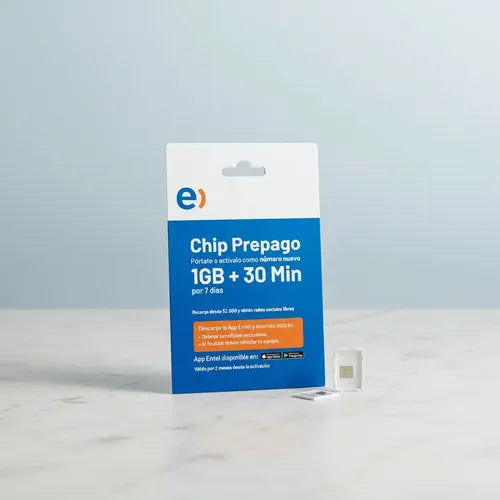 Chip Prepago Entel Pack 100 Unidades Incluye 1gb +30 Min 3 En 1