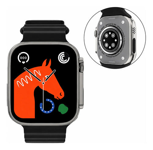 Smartwatch Vidvie Ultra 1.85  Aleación Zinc Bluetooth 5.0 Blanco Corrugado Negro