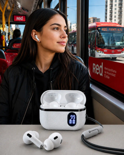Audífonos Bluetooth Ht-08 Pantalla Digital Alta Fidelidad Blanco