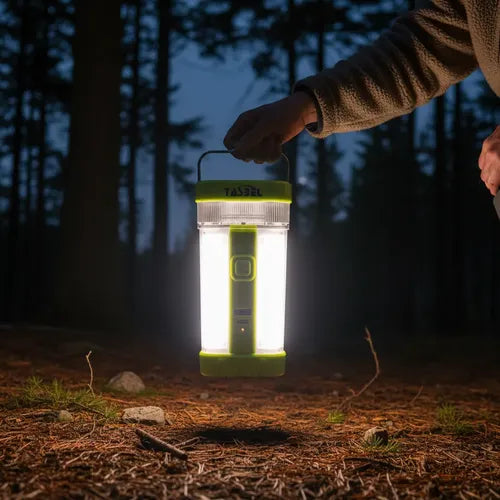 Lámpara Solar Led Camping Linterna Recargable Multifunción Verde