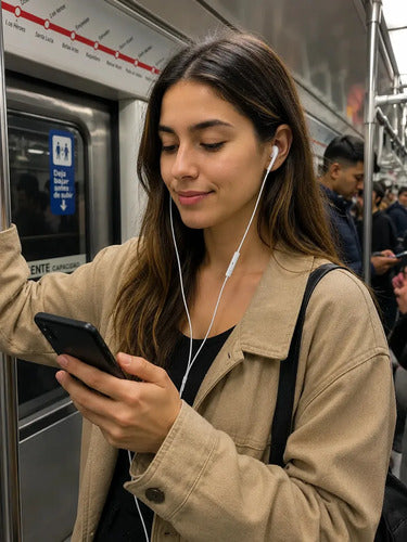 Audífonos In-ear Headset Usb-c Con Micrófono Para Android Blanco