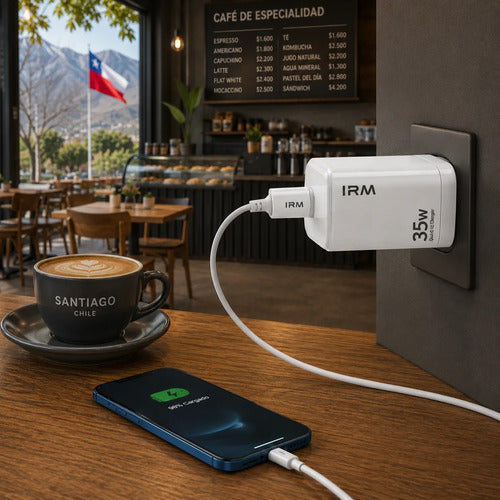 Cargador Usb-c/usb-l 35w 2 Puertos Compatible Con iPhone Blanco