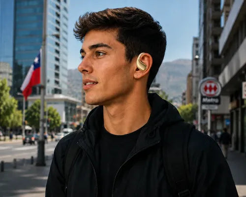 Audífonos Deportivos Bluetooth 5.3 Micrófono Control Táctil Beige/dorado