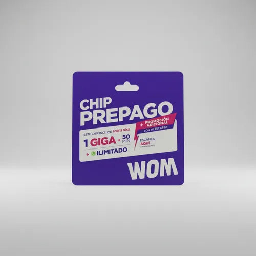 Chips Wom Prepago Pack 100 Unidades 3 En 1