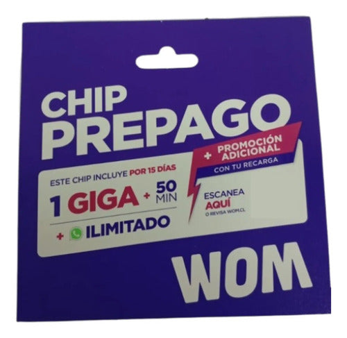 Chips Wom Prepago Pack 100 Unidades 3 En 1