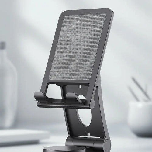 Soporte Para Celular Con Ángulo Ajustable Y Base Antideslizante Negro