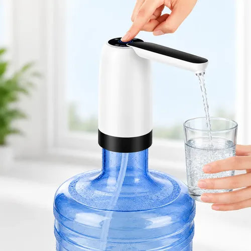 Dispensador De Agua Eléctrico Usb Recargable Portátil 20l Blanco