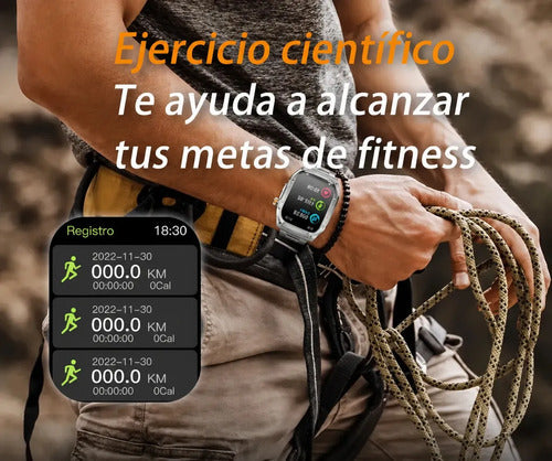 Smartwatch Diegmark Z17-max Para Hombre Y Mujer Con Llamadas Bluetooth Y Pantalla Amoled 2.01  Plateado Metalica