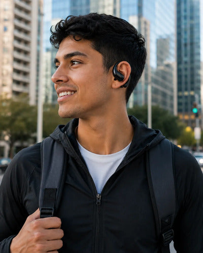 Audífonos Deportivos Bluetooth 5.3 Micrófono Control Táctil Negro