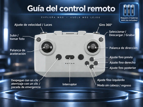 Drone Mini K5 2.4ghz Cámara Aérea Control Remoto Luces Led Gris