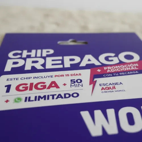 Chips Wom Prepago Pack 100 Unidades 3 En 1