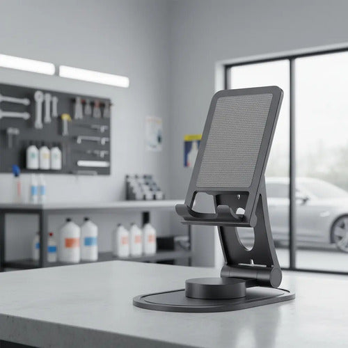 Soporte Para Celular Con Ángulo Ajustable Y Base Antideslizante Negro