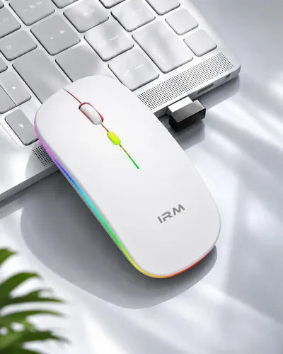 Mouse Inalámbrico Recargable Bluetooth 5.0 2.4 Ghz 1600 Dpi Blanco