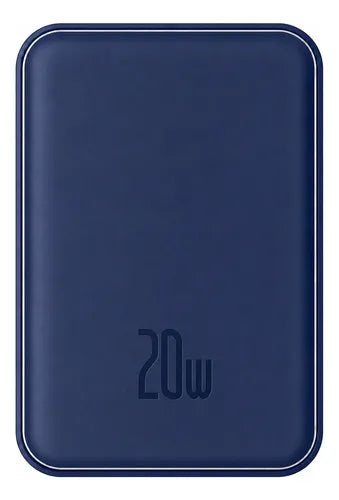 Kit Powerbank Magnético 5000mah Para iPhone Samsung + Bolso Azul/beige