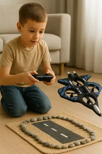 Avión Rc Thunder Charge Aero Jet Con Control Remoto Para Niños Azul