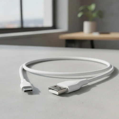 Cable C 6a Carga Rápida Tipo C Nuevo Blanco
