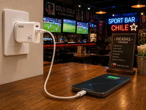 Cargador De Pared Diegmark 35w Con 2 Puertos Usb Y Usb-c Para Celulares Blanco