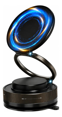 Soporte Magnético Adsorción Al Vacío Para Auto Rotación 180° Negro/bronce