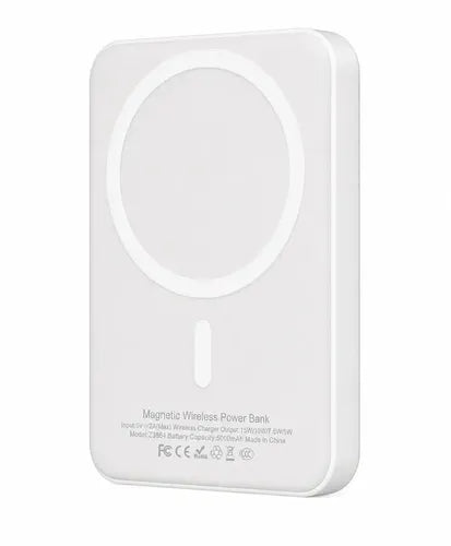 Power Bank Magnético De 5000 Mah Para iPhone Series, Carga Inalámbrica Y Rápida Con Usb-c Blanco