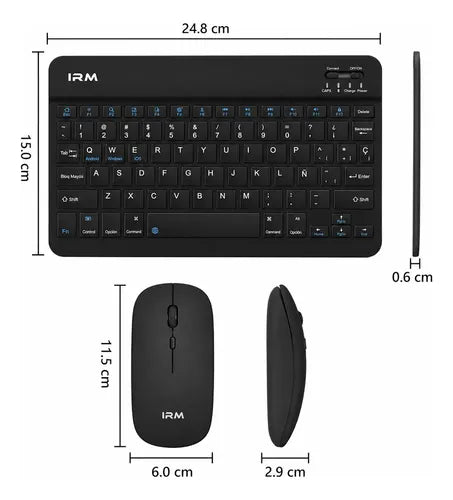 Mini Teclado Y Mouse Irm Inalámbrico Qwerty Español Mk-110