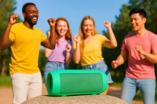 Parlante Portátil Charge Mini Bluetooth 6000mah Recargable Verde Claro