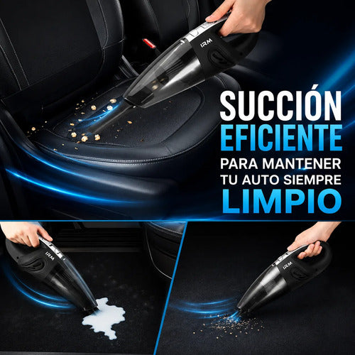 Aspiradora De Mano Inalámbrica 120w Para Auto Hogar Recargab Negro