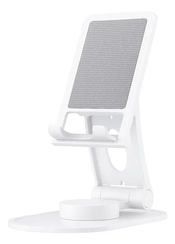 Soporte Celular Plegable Irm-09165 Ajustable Metálico Blanco Antideslizante