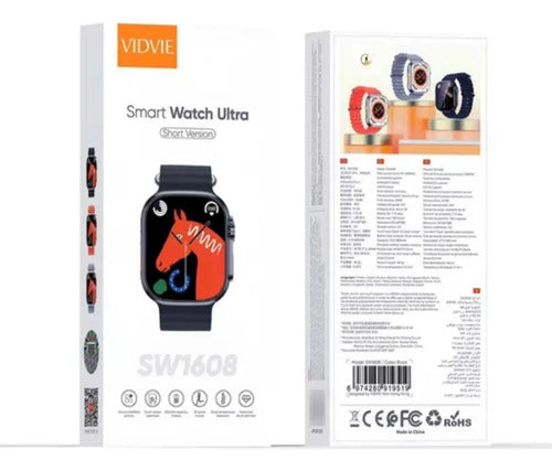 Smartwatch Vidvie Ultra 1.85  Aleación Zinc Bluetooth 5.0 Blanco Corrugado Negro