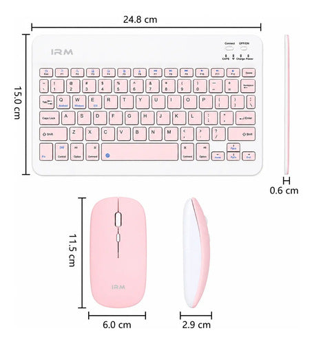 Mini Teclado Y Mouse Irm Inalámbrico Qwerty Español Mk-110