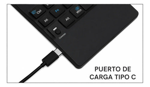 Mini Teclado Plegable Bluetooth Para Windows Ios Android Negro Español