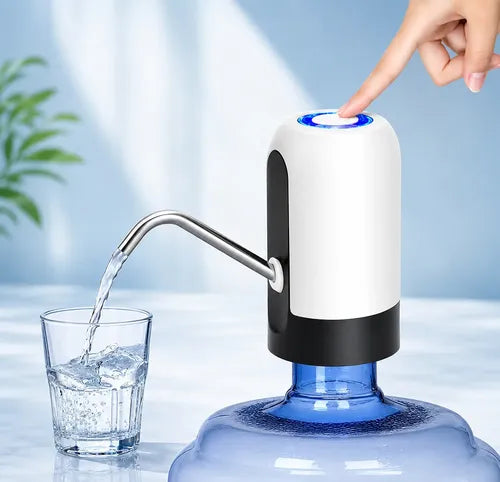 Dispensador De Agua Eléctrico Usb Recargable Para Bidón 20l Blanco