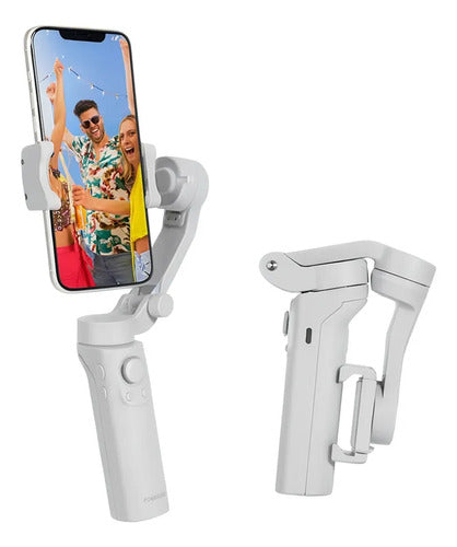 Estabilizador Gimbal Plegable Diegmark F5d Para Celular Con Control De Zoom Y Trípode Negro