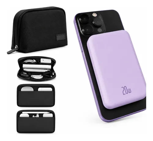 Kit Powerbank Magnético Para iPhone Samsung 5000mah + Bolso