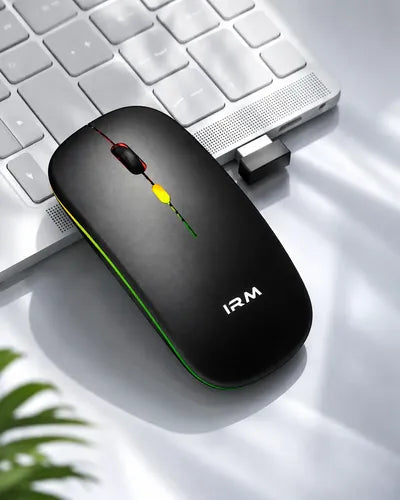 Mouse Inalámbrico Recargable Bluetooth 5.0 2.4 Ghz 1600 Dpi Negro
