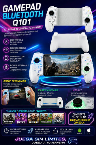 Joystick Bluetooth Universal Para Smartphone Hasta 6.7 PuLG