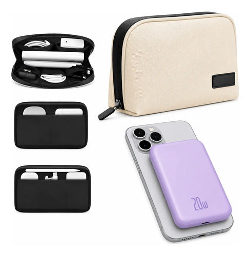 Kit Powerbank Magnético Para iPhone Samsung 5000mah + Bolso