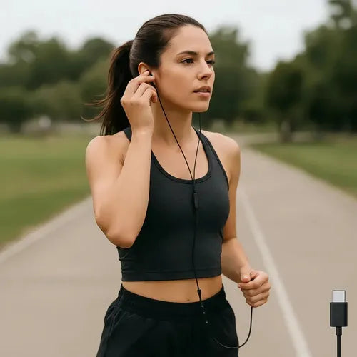 Audífonos In-ear Diegmark Sl-e120 Usb-c Con Micrófono Y Reducción De Ruido Negro