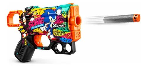 Pistola De Dardos Xshot Sonic Hyper Spike 8 Dardos De Espuma Multicolor
