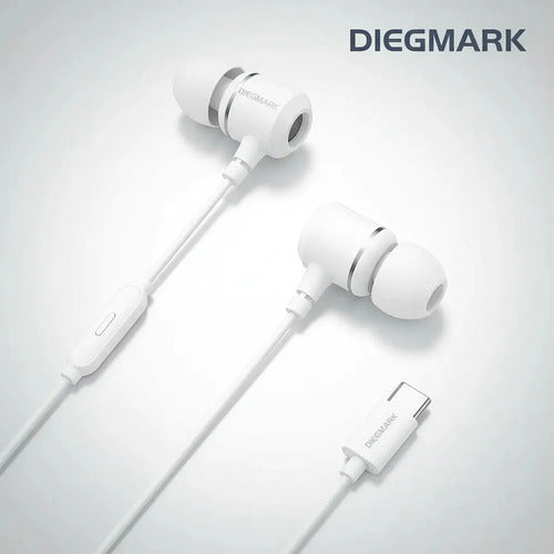 Audífonos In-ear Con Micrófono Y Usb-c Para iPhone 15, Android, Samsung Y Xiaomi  Blanco