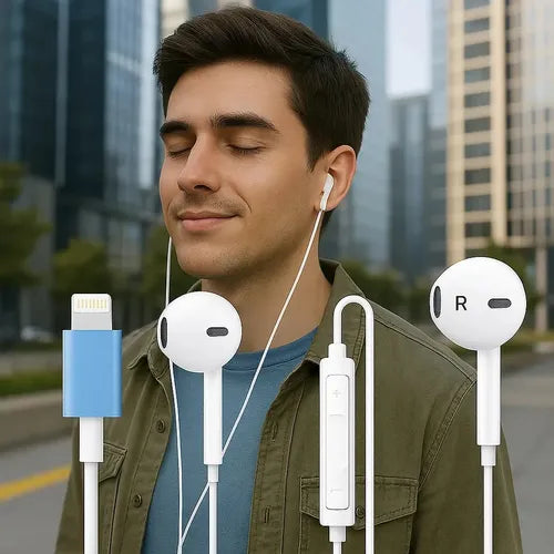 Audífonos In-ear Earx Con Micrófono Para iPhone Con Sonido Hi-fi Y Bajos Potenciados Blanco