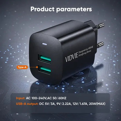 Cargador Carga Rápida 2.4a Compatible Con iPhone 8 Al 14 Negro