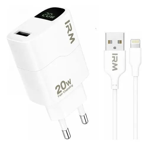 Cargador Rápido 20w Compatible Con iPhone Series 8 Al 14 Blanco