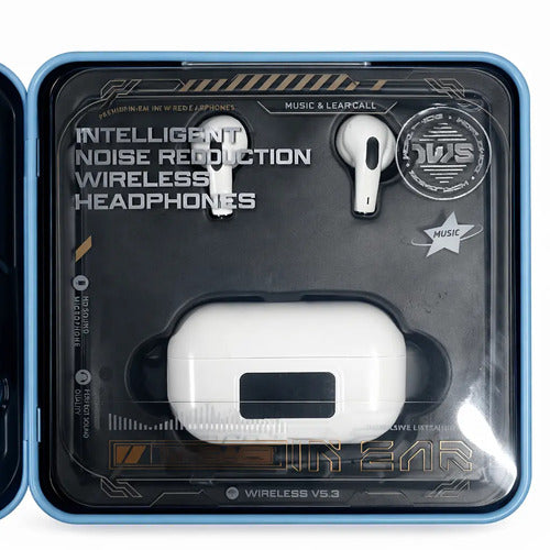 Audífonos Inalámbricos Tws Diegmark T19 Bluetooth 5.3 Con Cancelación De Ruido Y Micrófono Blanco