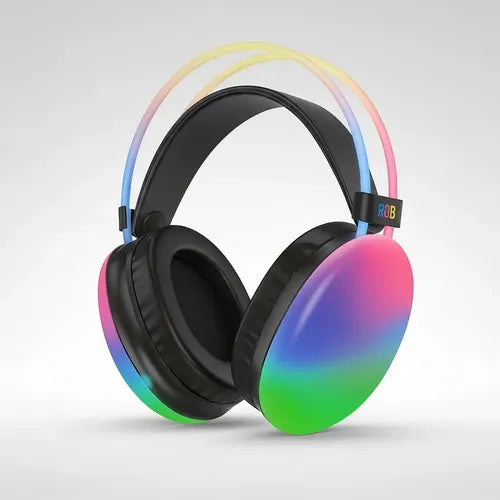 Audífonos Inalámbricos Rgb Pg580 Con Micrófono Y Luces Led