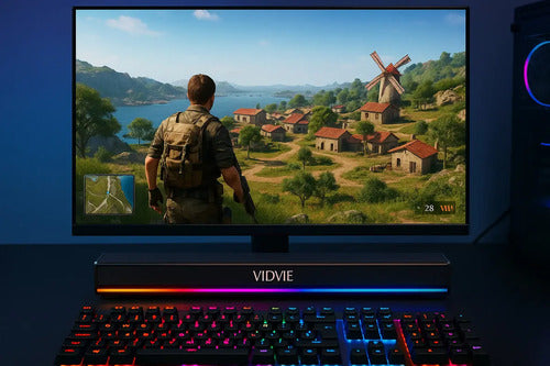 Barra De Sonido Gamer Diegmark Sp-928 Con Rgb Y Bluetooth Para Pc, Smart Tv Y Consolas Negro