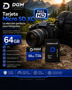 Tarjeta Microsdxc Diegmark 64 Gb Con Adaptador Sd Para Celulares Y Cámaras