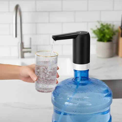 Dispensador De Agua Eléctrico Usb Recargable Portátil 20l Negro