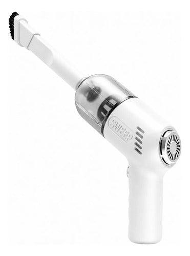 Aspiradora Inalámbrica Mini K20 Recargable Para Auto Y Hogar Blanco