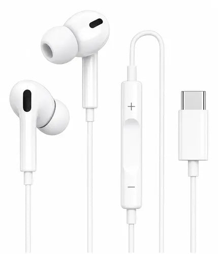 Audífonos In-ear Headset Usb-c Con Micrófono Para Android Blanco
