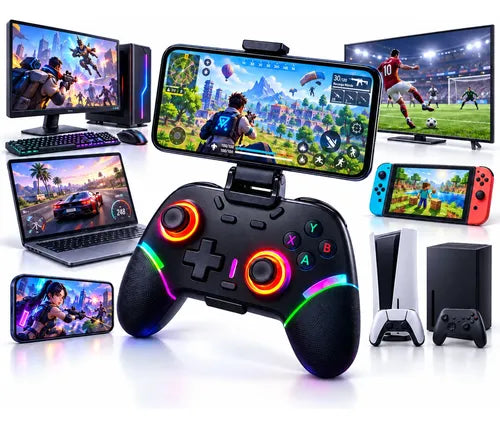 Control Joystick Gamer X9 Inalámbrico Rgb Multiplataforma